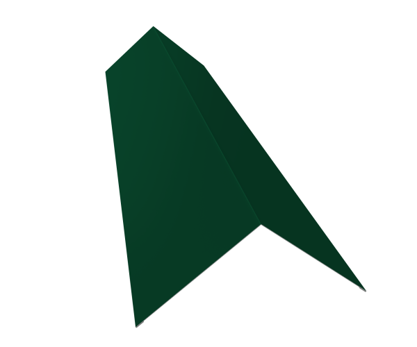 GL Планка конька плоского, 145х145 мм 0.5 мм, Satin, RAL 6005, L=2000 мм