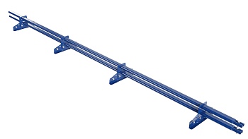 Снегозадержатель для фальцевой кровли Borge L=3000 мм, 4 опоры, 2 трубы, овал 25х45 RAL 5005