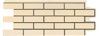 Фасадная панель Grand Line, Кирпич клинкерный Design, цвет: бежевый со швом RAL 7006