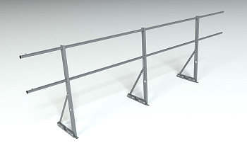 Ограждение кровельное для фальцевой кровли Roofsystems Econom фальц, H=900 мм RAL 7004, L=3000 мм