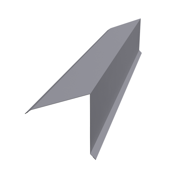 GL Планка конька односкатной кровли, 160х160 мм 0.4 мм, PE, RAL 7004, L=2000 мм