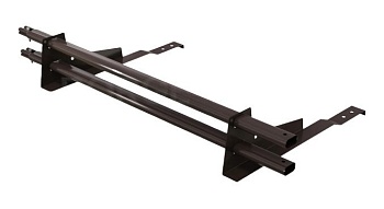 Снегозадержатель для натуральной черепицы Borge L=1500 мм, 2 опоры, 2 трубы, овал 25х45 RAL 8019