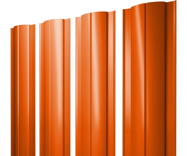 GL Штакетник Twin с прямым резом 0.45 мм, PE, RAL 2004