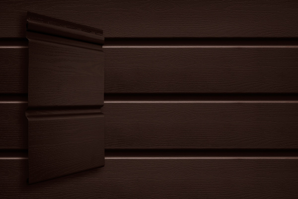 Сайдинг Grand Line, Double-брус, L=3000 мм, серия Premium Acryl, цвет: темный дуб