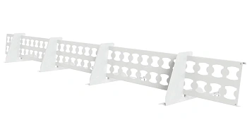 Снегозадержатель решетчатый для натуральной черепицы Borge L=2500 мм, 4 опоры, 1 полотно RAL 9003