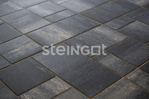 Тротуарная плитка Steingot Мюнхен 60 мм 240/360/480 х 120/240 мм, цвет: Stein Black
