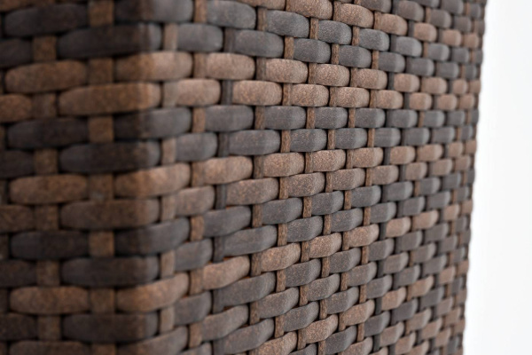 Кашпо для цветов Капучино, плетеное из искусственного ротанга цвет: коричневый