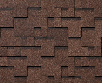 Битумная черепица RoofShield, Классик, модерн цвет: коричневый топаз, 3 м² / уп.