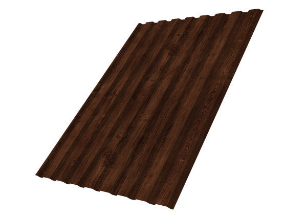 Профилированный лист GL C20 A, 0.45 мм, Print Elite, Cherry Wood TwinColor Профилированный лист GL C20 A, 0.45 мм, Print Elite, Cherry Wood TwinColor