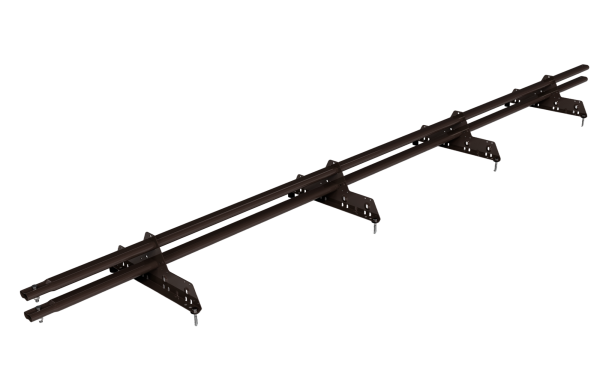 Снегозадержатель универсальный Roofsystems Prestige Next 4 опоры, 2 трубы, овал 45х25, L=3000 мм, RAL 8019