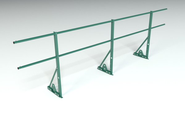 Ограждение кровельное для фальцевой кровли Roofsystems Econom Smart фальц, H=900 мм RAL 6005, L=3000 мм
