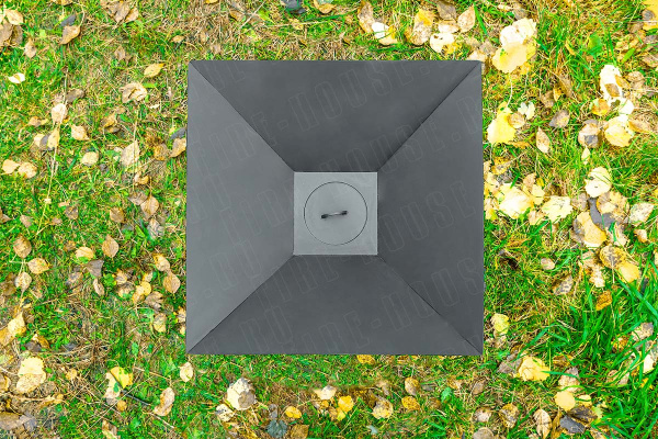 Костровой очаг, 620х620 мм, H=302 мм, "Плаза"