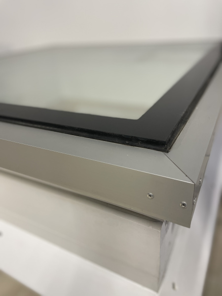 Глухой зенитный фонарь Werso, с плоским закаленным стеклом, 120х120 см 2-х камерный стеклопакет