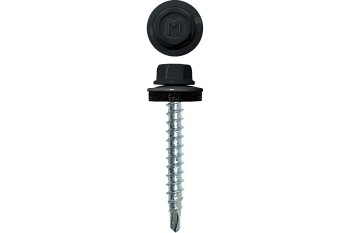 Саморез кровельный Daxmer 4.8х35 мм, сверло №1, RAL 7016, уп.250 шт.