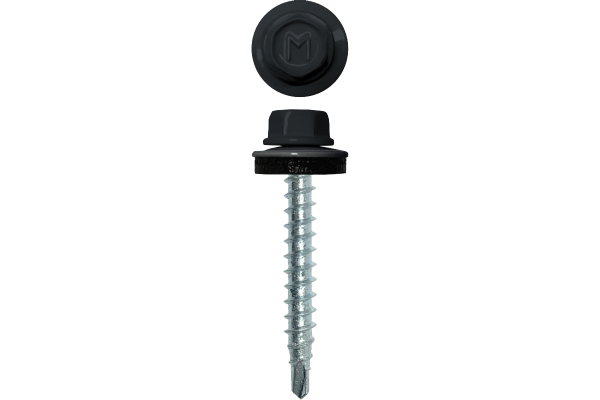 Саморез кровельный Daxmer 4.8х35 мм, сверло №1, RAL 7016, уп.250 шт.