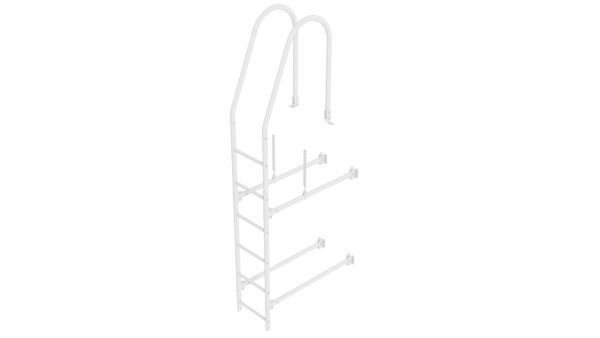 Фасадная лестница Borge, верхняя секция, L=1800 мм RAL 9003