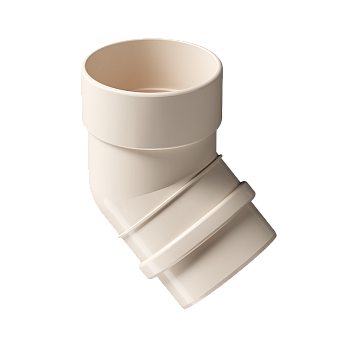 Колено трубы 45°, Docke Lux, Ø100 мм, цвет: латте