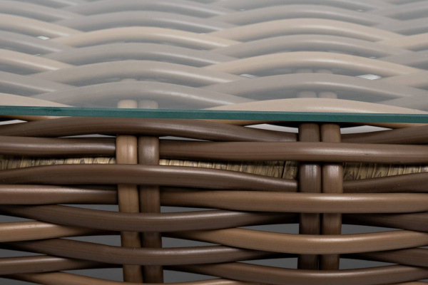 Стол журнальный из искусственного ротанга, Палермо, цвет: соломенный