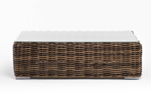 Стол журнальный из искусственного ротанга, Палермо, цвет: соломенный