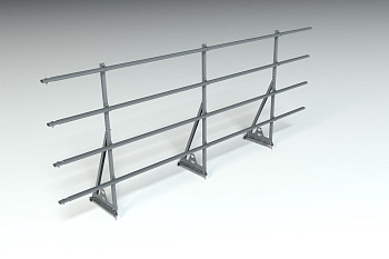 Ограждение кровельное, универсальное Roofsystems Prestige Next, H=1200 мм RAL 7024, L=3000 мм