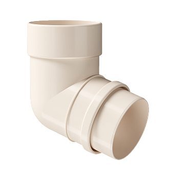 Колено трубы 72°, Docke Lux, Ø100 мм, цвет: латте