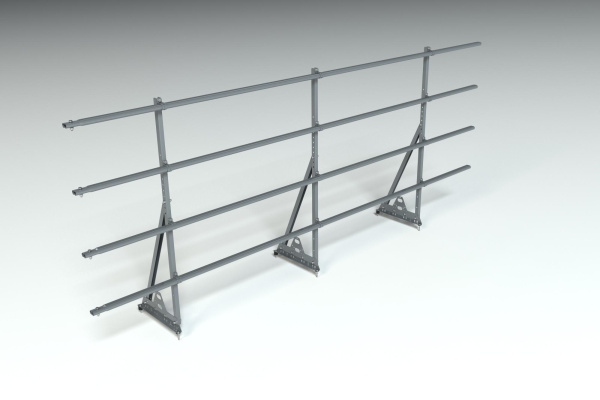 Ограждение кровельное, универсальное Roofsystems Prestige Next, H=1200 мм RAL 7040, L=3000 мм