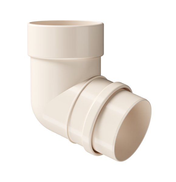 Колено трубы 72°, Docke Lux, Ø100 мм, цвет: латте