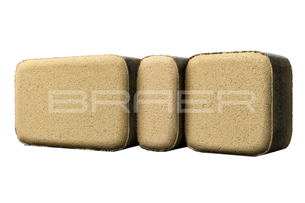 Тротуарная плитка Braer Классико 60 мм 57х115, 115х115, 172х115 мм, цвет: песочный