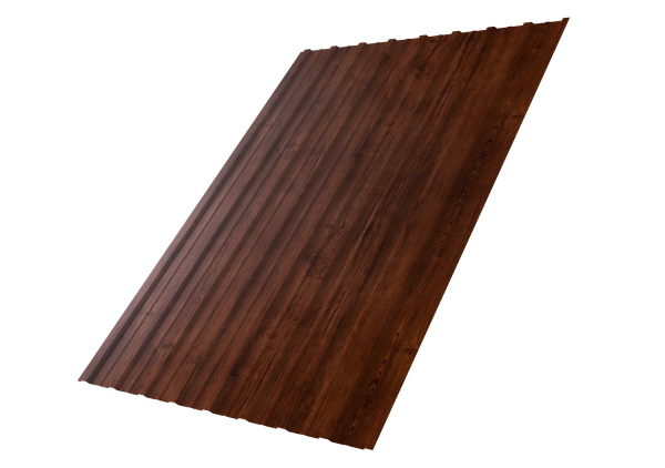 Профилированный лист GL C10 A, 0.4 мм, Print Premium, Cherry Wood Fresh TwinColor Профилированный лист GL C10 A, 0.4 мм, Print Premium, Cherry Wood Fresh TwinColor
