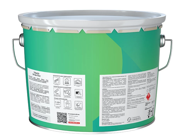 Краска для полов Tikkivala Betolux Floor, глянцевая, база С, уп 9 л Цвет: колеровка