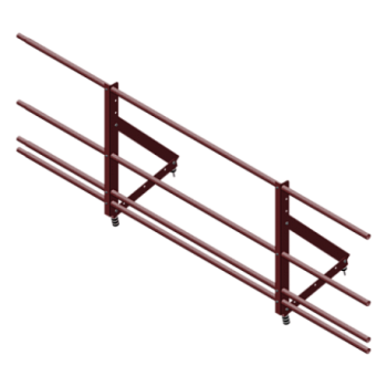 Ограждение универсальное Optima со снегозадержателем H=650 мм, L=2000 мм, RAL 3011