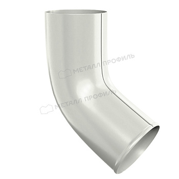 Колено трубы 60°, Ø90 мм, Металл Профиль, GS lite, PE, RAL 9003