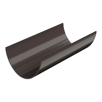 Желоб водосточный, Технониколь пвх, стандарт Ø 125 мм, L=3000 мм, цвет: темно-коричневый