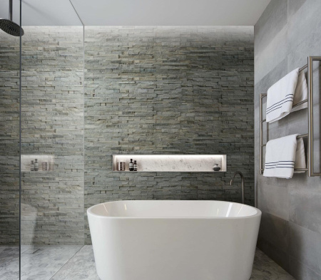 3D панель Кварцит 600х150 мм, Natural Deoli Green