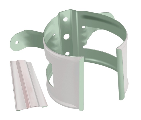 Кронштейн трубы на дерево Grand Line Ø 90 мм PE, RAL 9003