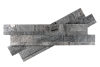 Кварцит, 3D панель из камня, 600х150 мм, Natural Silver Shine