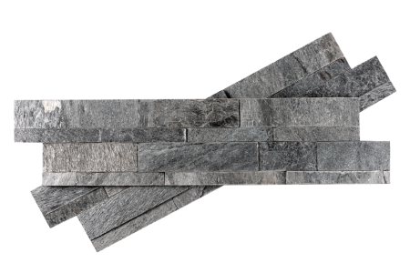 Кварцит, 3D панель из камня, 600х150 мм, Natural Silver Shine