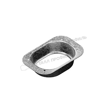 Воронка выпускная, Металл Профиль Бюджет, Ø76х102 мм, Zn