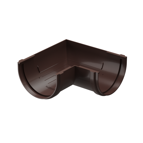 Угол желоба универсальный 90°, Docke Standart, Ø120 мм, цвет: темно-коричневый