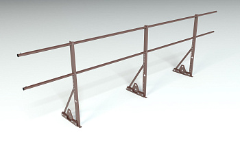 Ограждение кровельное для фальцевой кровли Roofsystems Econom Smart фальц, H=900 мм RAL 8017, L=3000 мм