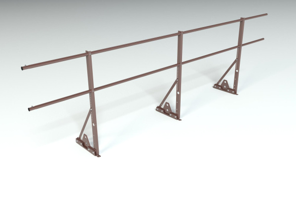 Ограждение кровельное для фальцевой кровли Roofsystems Econom Smart фальц, H=900 мм RAL 8017, L=3000 мм