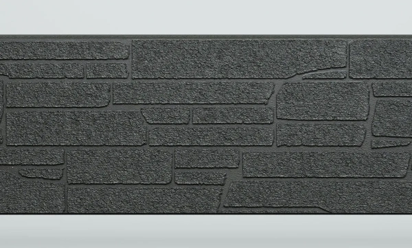 Панель FCS Simple под Камень, 15 мм, 360х1480 мм цвет: AA7117 черный