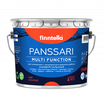Краска Finntella, Panssari Matta, алкидная универсальная матовая блеск 10, уп. 2.7 л колеровка