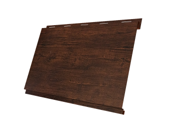 Металлический сайдинг Grand Line, Вертикаль Classic 0.45 мм, Print Premium, Cherry Wood Dark FTC