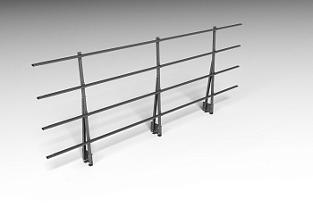 Ограждение кровельное на парапет Roofsystems Elite, H=1200 мм RAL 7016, L=3000 мм