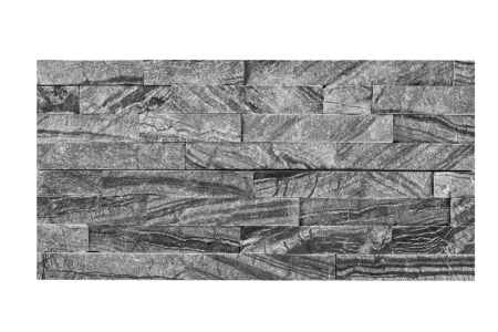 Мрамор, 3D панель из камня, 600х150 мм, Classic Woody Grey, 6 шт/уп