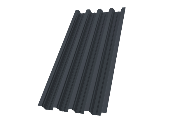 Профилированный лист GL H75 R, 0.7 мм, PE, RAL 7024