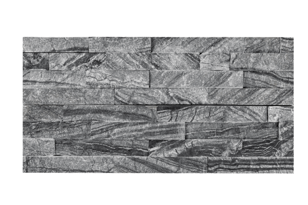 Мрамор, 3D панель из камня, 600х150 мм, Classic Woody Grey, 6 шт/уп