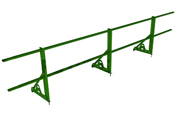 Ограждение кровельное, универсальное Promo Next, H=600 мм RAL 6002, L=3000 мм