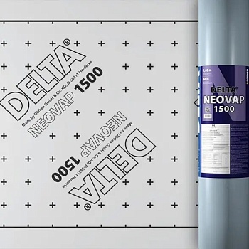 DELTA-NEOVAP 1500 самоклеящаяся пароизоляция с алюминиевой фольгой для плоских крыш, 1,08 х 60 м